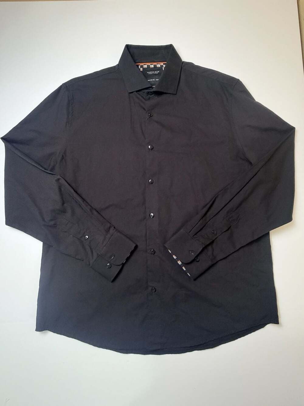 Cactus Man Ricky Singh Men’s Black Long Sleeve Button Up Dress Shirt XXL